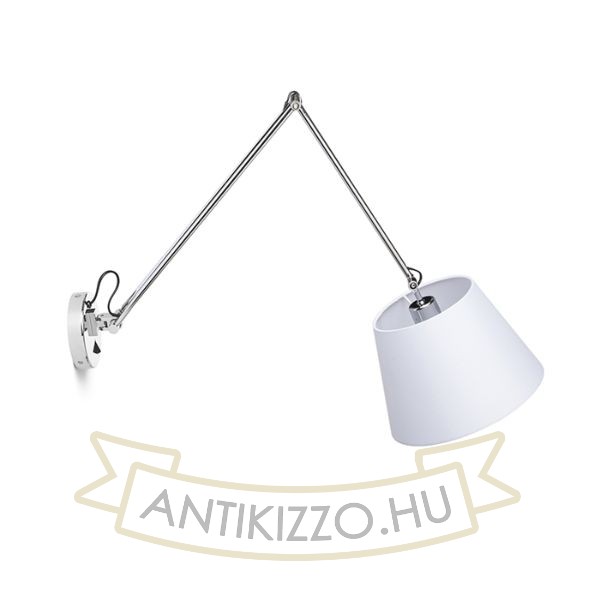 Kép ASHLEY fali lámpa fehér króm 230V LED E27 15W