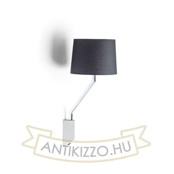 Kép SHARP fali lámpa fekete króm 230V LED E27 15W