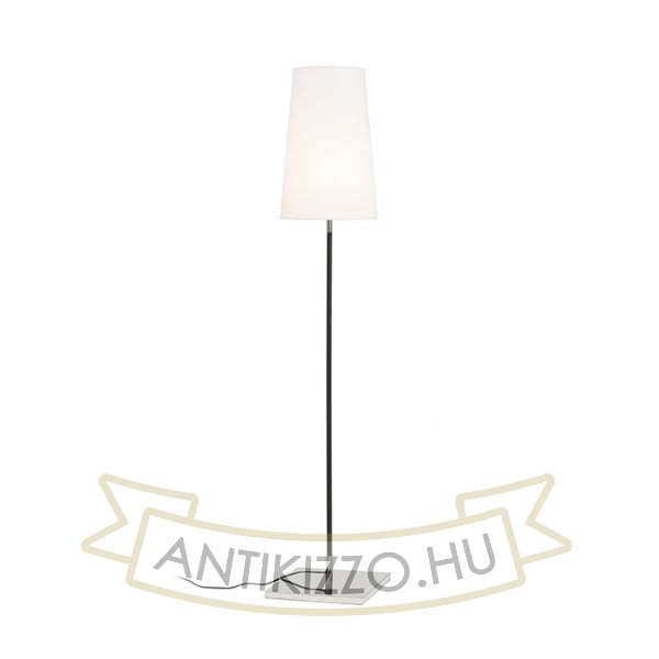 Kép LULU állólámpa fehér/fekete króm 230V LED E27 8W