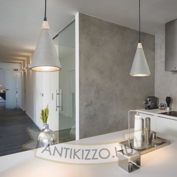 Kép HEIDI függő lámpa  beton/fa 230V LED E27 11W
