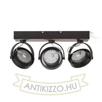 Kép KELLY LED III fali lámpa fekete  230V LED 3x12W 24°  3000K