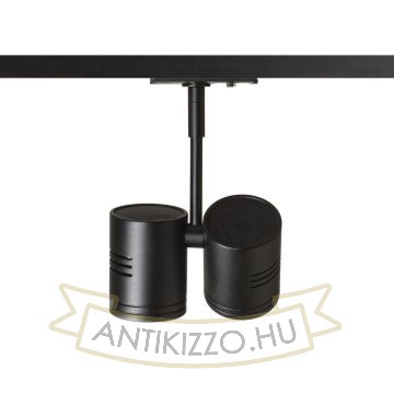 Kép BEEBA II egyfázisú áramkörös sínre fekete  230V LED GU10 2x8W