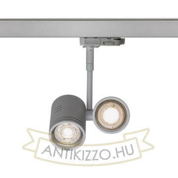 Kép BEEBA II háromfázisú áramkörös sínre ezüstszürke  230V LED GU10 2x8W