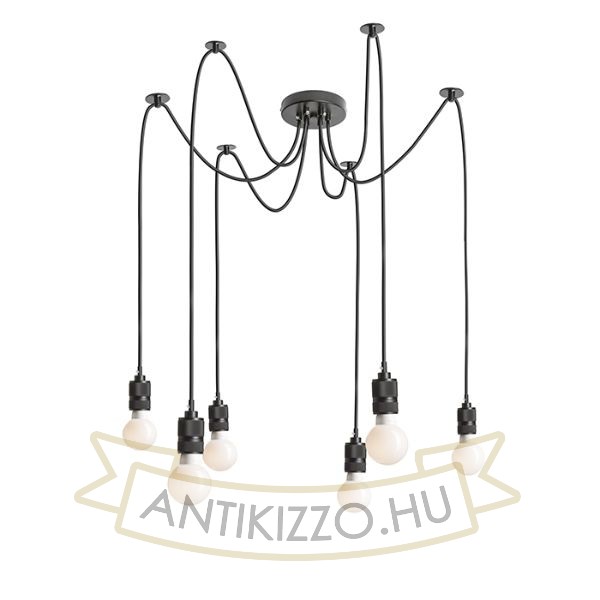 Kép CINDY VI függő lámpa fekete  230V LED E27 6x15W