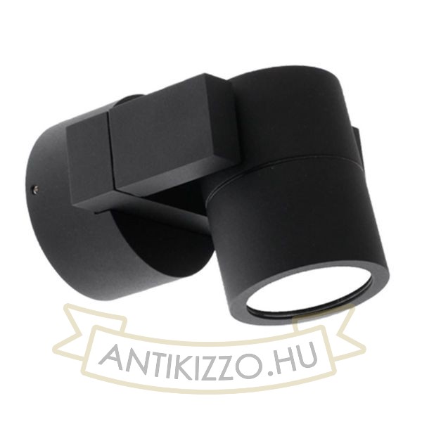ORIT fali lámpa fekete /alumínium 230V LED 6W 80° IP44  3000K