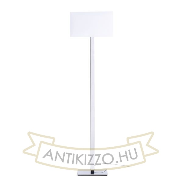 Kép PLAZA állólámpa fehér króm 230V LED E27 15W