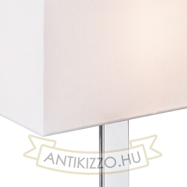 PLAZA M asztali lámpa fehér króm 230V LED E27 15W