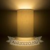 RON W 15/25 fali lámpa  Chintz világosszürke/fehér PVC 230V LED E27 15W