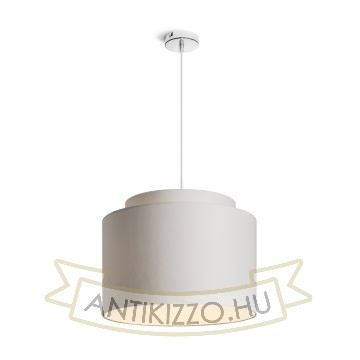 Kép DOUBLE 40/30 lámpabúra  Chintz világosszürke/fehér PVC  max. 23W