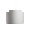 Kép DOUBLE 40/30 lámpabúra  Chintz világosszürke/fehér PVC  max. 23W