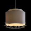 DOUBLE 40/30 lámpabúra  Chintz világosszürke/fehér PVC  max. 23W