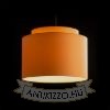 DOUBLE 40/30 lámpabúra  Chintz narancssárga/fehér PVC  max. 23W