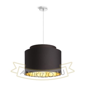 Kép DOUBLE 40/30 lámpabúra  Polycotton fekete/arany fólia  max. 23W