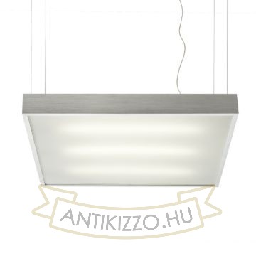 Kép STRUCTURAL 55x55 függő lámpa szálcsiszolt alumínium 230V 2G11 3x36W