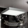 Kép STRUCTURAL 55x55 függő lámpa szálcsiszolt alumínium 230V 2G11 3x36W