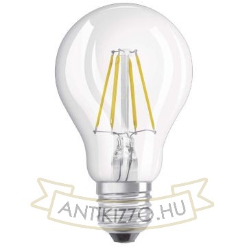 Kép OSRAM Retrofit Classic A DIMM izzó  világos 230V E27 LED EQ40  2700K