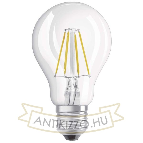 Kép OSRAM Retrofit Classic A DIMM izzó  világos 230V E27 LED EQ40  2700K