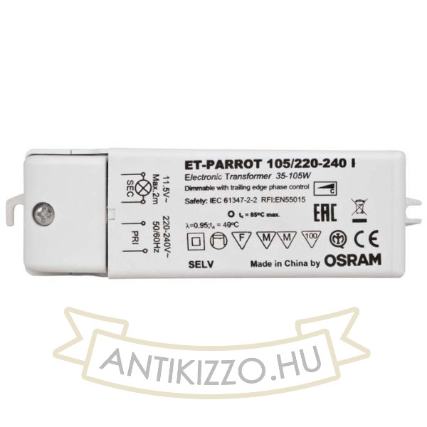 Kép TRAFO 35-105W 12V AC DIMM   12V 105W