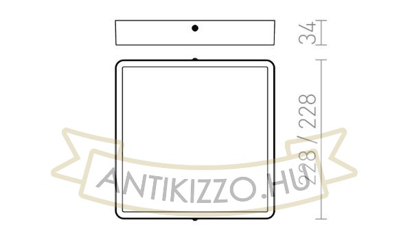 Kép HUE SQ 22 DIMM mennyezeti lámpa fehér 230V LED 24W 3000K