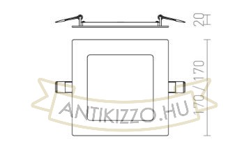 Kép SOCORRO SQ 170 süllyesztett lámpa fehér 230V LED 12W 3000K