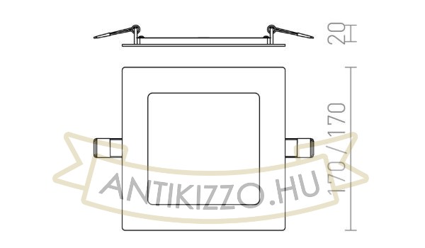Kép SOCORRO SQ 170 süllyesztett lámpa fehér 230V LED 12W 3000K