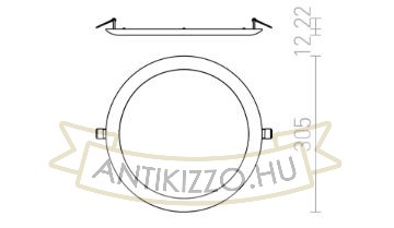 DADA 30 süllyesztett lámpa fehér 230V LED 24W 3000K