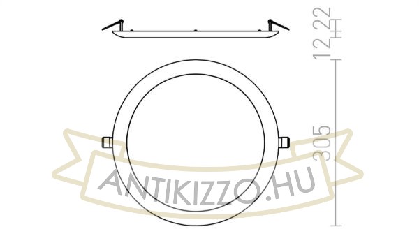 Kép DADA 30 süllyesztett lámpa fehér 230V LED 24W 3000K