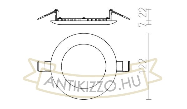 Kép DADA 12 süllyesztett lámpa fehér 230V LED 6W 3000K