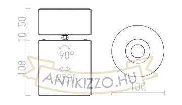 Kép CONDU mennyezeti lámpa fehér 230V LED 20W 24° 3000K