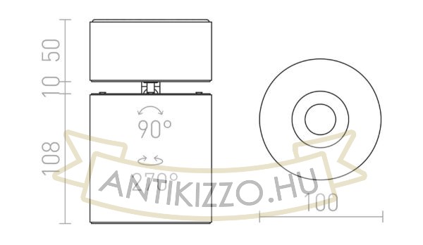 Kép CONDU mennyezeti lámpa fehér 230V LED 20W 24° 3000K