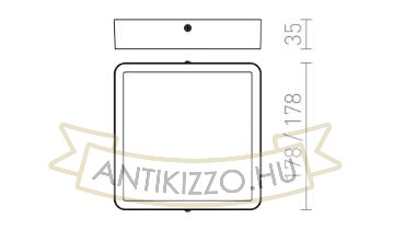 Kép HUE SQ 17 mennyezeti lámpa króm 230V LED 18W 3000K