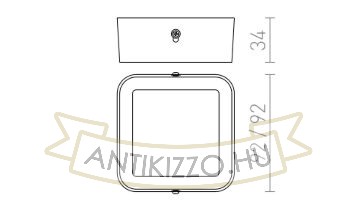 Kép HUE SQ 9 mennyezeti lámpa fekete króm 230V LED 6W 3000K