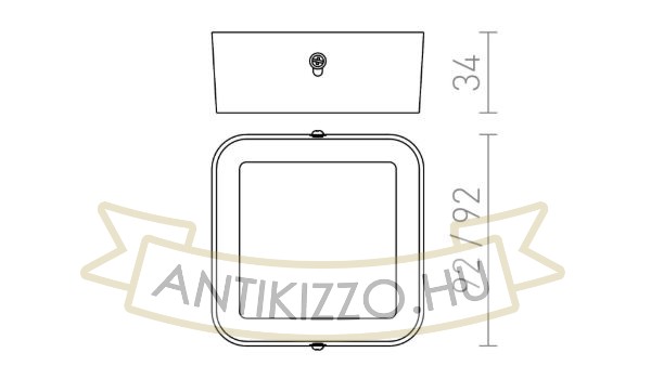 Kép HUE SQ 9 mennyezeti lámpa fehér 230V LED 6W 3000K