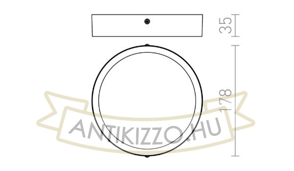 Kép HUE R 17 mennyezeti lámpa fehér 230V LED 18W 3000K