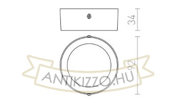 Kép HUE R 9 mennyezeti lámpa fekete króm 230V LED 6W 3000K