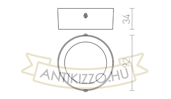 Kép HUE R 9 mennyezeti lámpa fekete króm 230V LED 6W 3000K