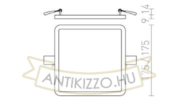 Kép HUE SQ 17 süllyesztett lámpa króm 230V LED 18W 3000K