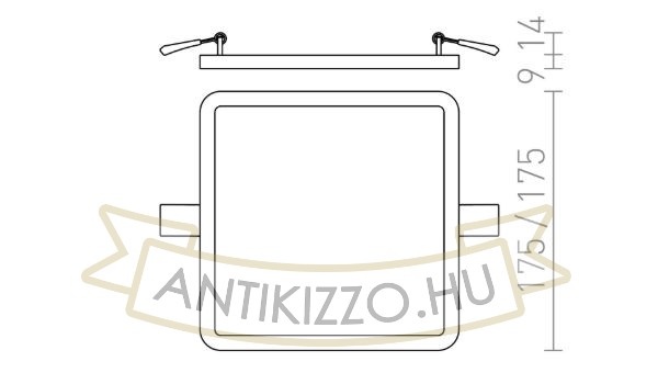 Kép HUE SQ 17 süllyesztett lámpa króm 230V LED 18W 3000K
