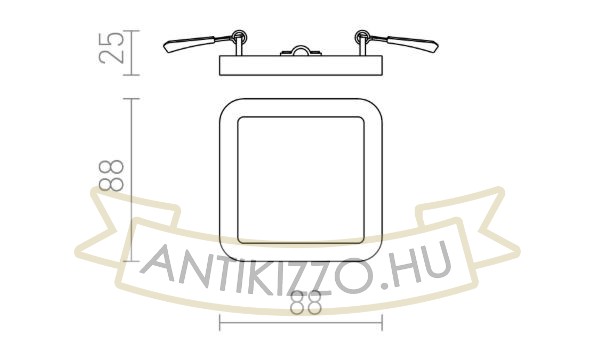 Kép HUE SQ 9 süllyesztett lámpa dekoratív bükk 230V LED 6W 3000K