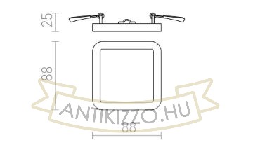 Kép HUE SQ 9 süllyesztett lámpa fekete króm 230V LED 6W 3000K