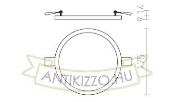 Kép HUE R 17 süllyesztett lámpa fekete króm 230V LED 18W 3000K