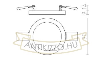 Kép HUE R 9 süllyesztett lámpa matt nikkel 230V LED 6W 3000K