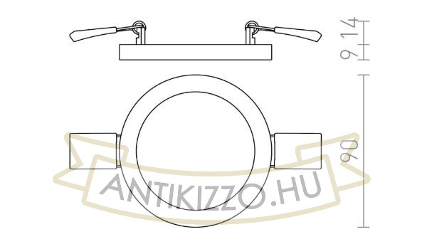 Kép HUE R 9 süllyesztett lámpa matt nikkel 230V LED 6W 3000K