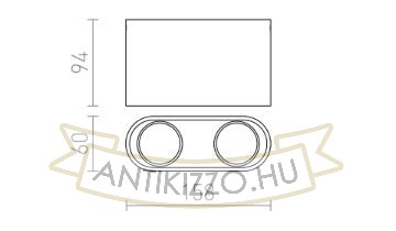 Kép MANTOVA II mennyezeti lámpa matt fehér  230V LED GU10 2x7W