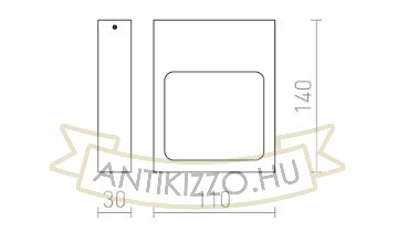 Kép LEA fali lámpa fehér 230V LED 6W 3000K