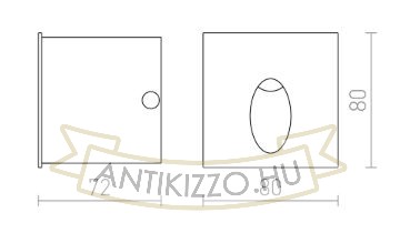 Kép ELICA SQ süllyesztett lámpa szálcsiszolt alumínium 230V LED 3W IP54 3000K