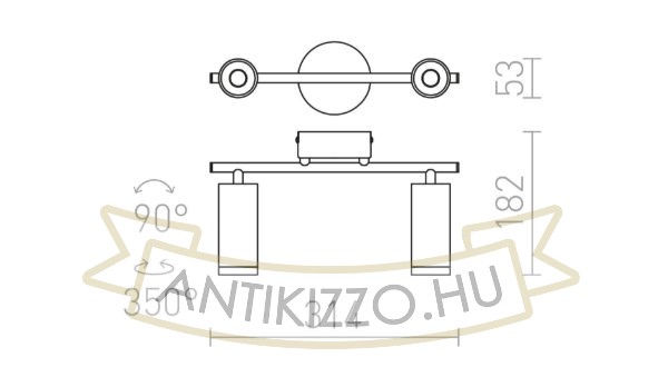 Kép BOGARD II fali lámpa  matt nikkel 230V LED 2x5W 40°  3000K