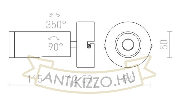 Kép BOGARD I fali lámpa  matt nikkel 230V LED 5W 40°  3000K