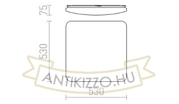 Kép SEMPRE SQ 53 mennyezeti mozgásérzékelő  tej akril 230V LED 56W  3000K