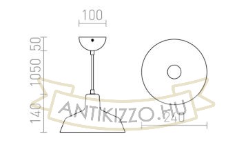 Kép DORA függő lámpa  tiszta üveg/króm 230V LED E27 11W
